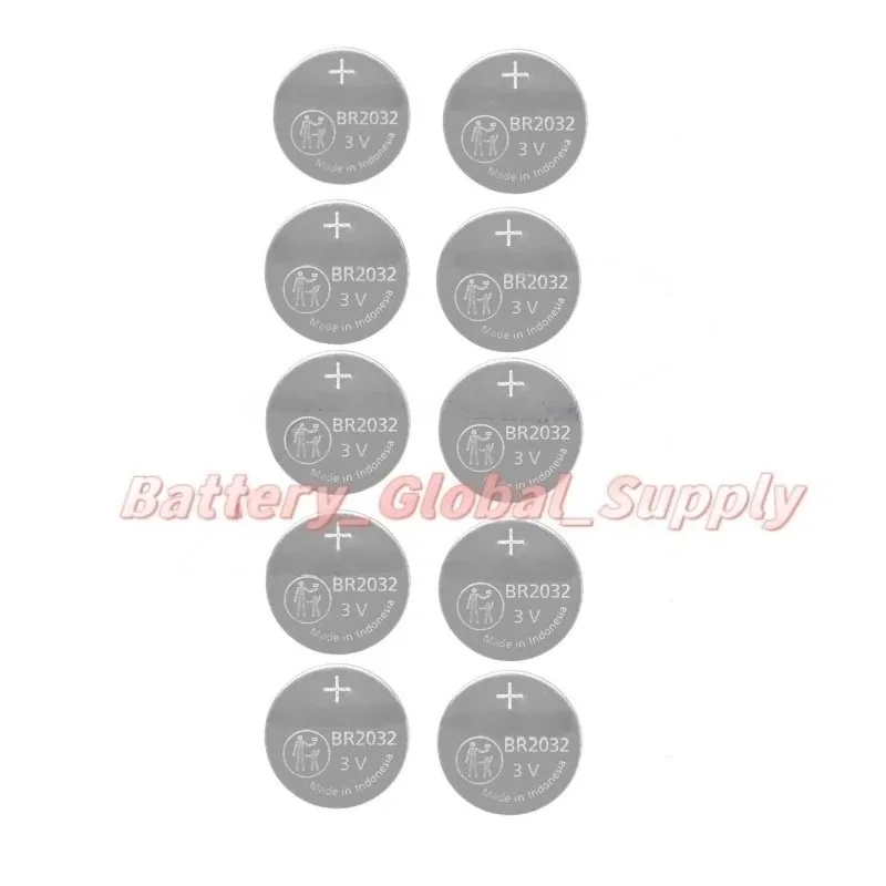 

BR2032 3V button battery high temperature and wide temperature range 10 pieces