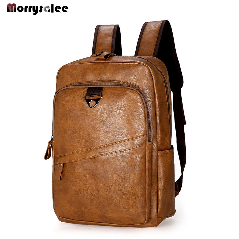 Explosion Models Customized Soft Leather Man Bag Schoolbag Shoulder Bag Large Capacity Outdoor SportsTravel Bag PU Leather Men