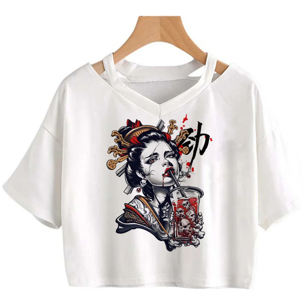 Techno Tee women Y2K t shirt female graphic streetwear clothing