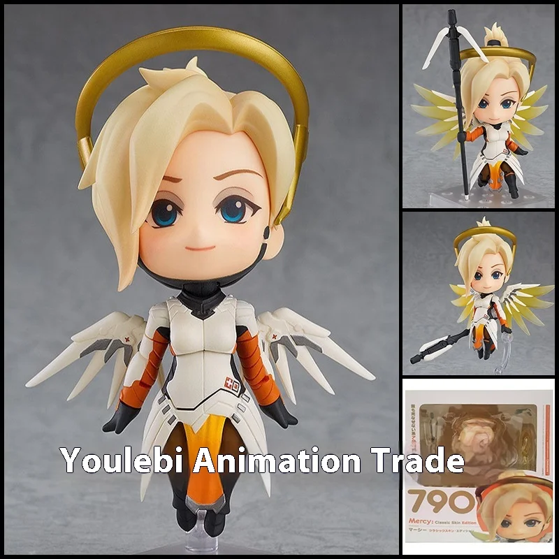 

Q-version Clay Man Angel Angela 790 # OW Overwatch Mobile Face Changing Doll Handmade Ornament