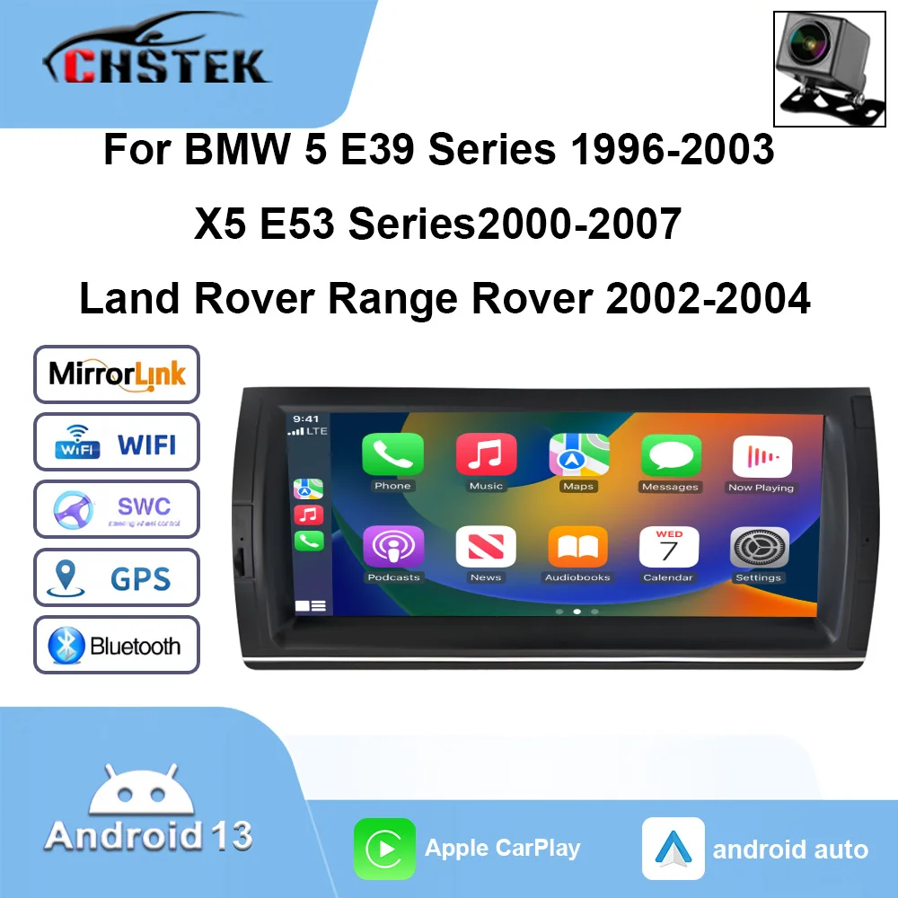 

Android WIFI для BMW 5 серии E39 1996-2003 X5 E53 Series 2000-2007 Land Rover Range Rover 2002-2004 GPS автомобильный радиоприемник CHSTEK Carplay