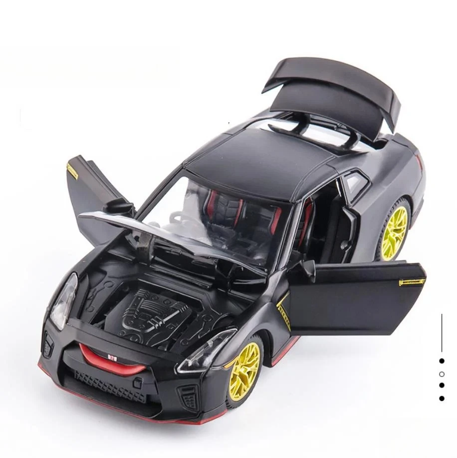 1:32  Super Sport Car Metal Model with Light and Sound S GTR R35 Diecast Pull Back Vehicle Toy Collection