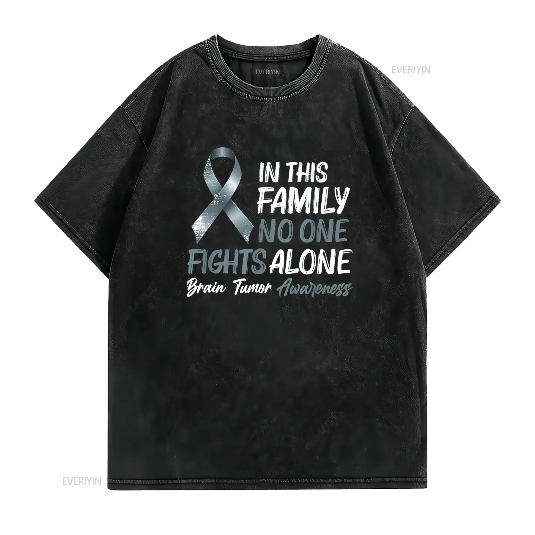 Brain Tumor Awareness Cancer Support T Shirt vintage Washed Comfortable Slightly graphic Soft Stylish Versatile Stretched