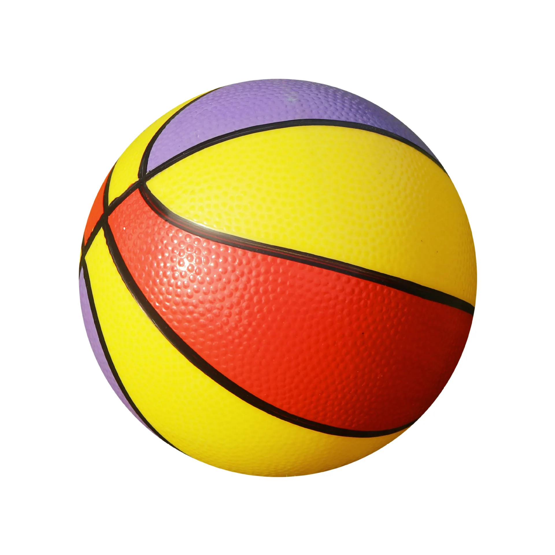 16cm PVC Inflatable Colourful Basketball Kindergarten Interactive Game Toy Outdoor Sports Inflatable Pat Pat Tricolour Ball Toy