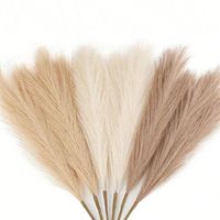 6PCS Artificial Pampas Grass Decor Flowers Fake Plant Reed for DIY Floral Table Arrange Flower Wedding Home Christmas Decoration