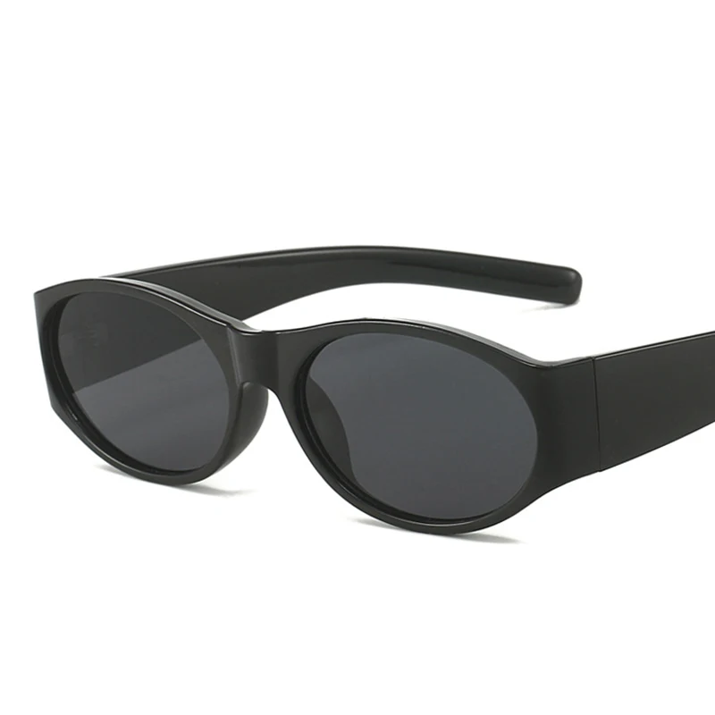 2024 Oval Sunglasses Women Fashion Luxury Brand Round Sun Glasses Ladies Classic Yellow Big Frame Goggle Eyewear UV400