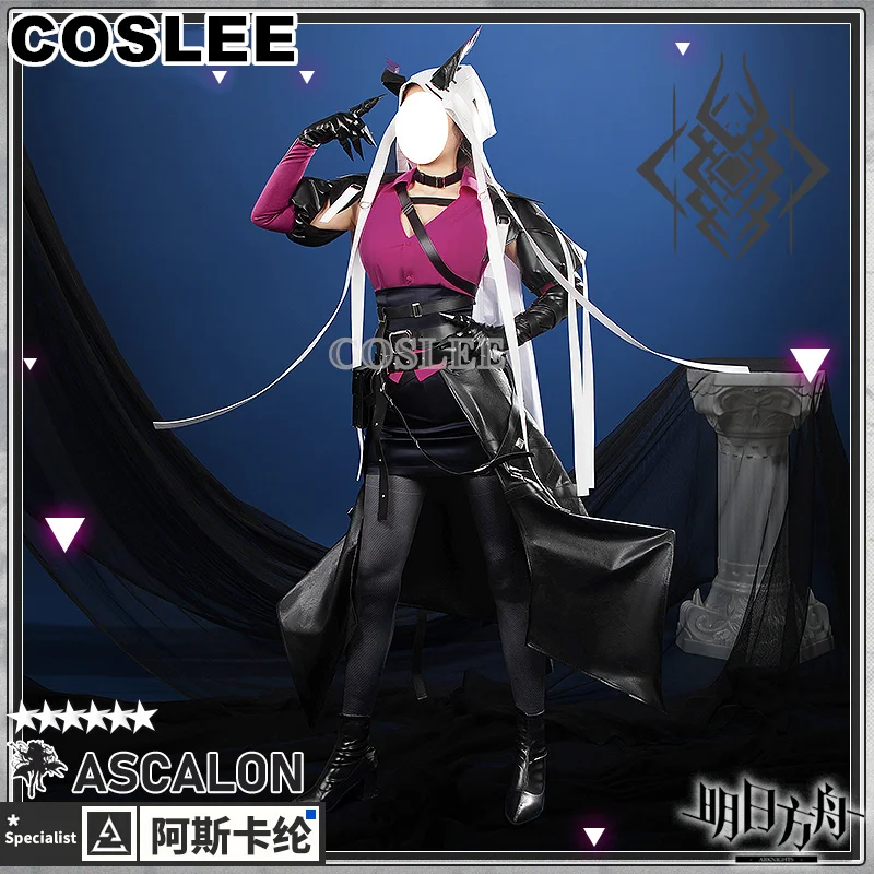 COSLEE Ascalon Cosplay Costume Arknights Cos Game Suit Cool Uniform Halloween Party Outfit For Women S-4XL Customized New