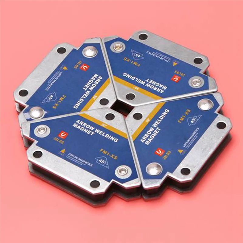 

SLQZT 4Pcs 50KG Magnetic Welding Holders Angle Solder Magnet Weld Fixer Positioner Ferrite Holding Auxiliary Locator Tools
