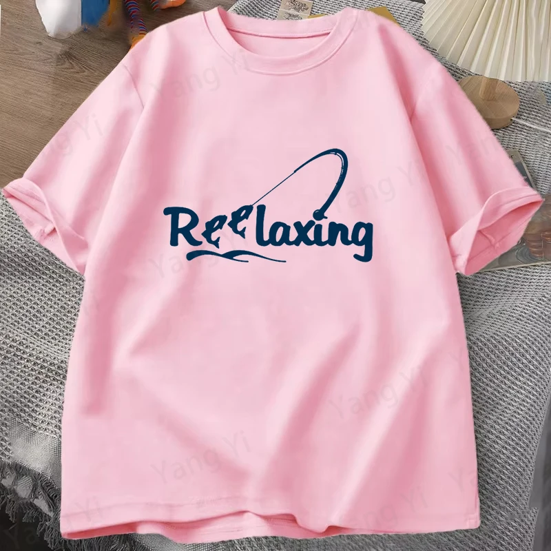 Relaxing Letter Print Short Sleeve T Shirts Women's Men's Crew Neck T-shirts Summer Comfy Soft Tees Tops Size XXS-4XL T Shirt