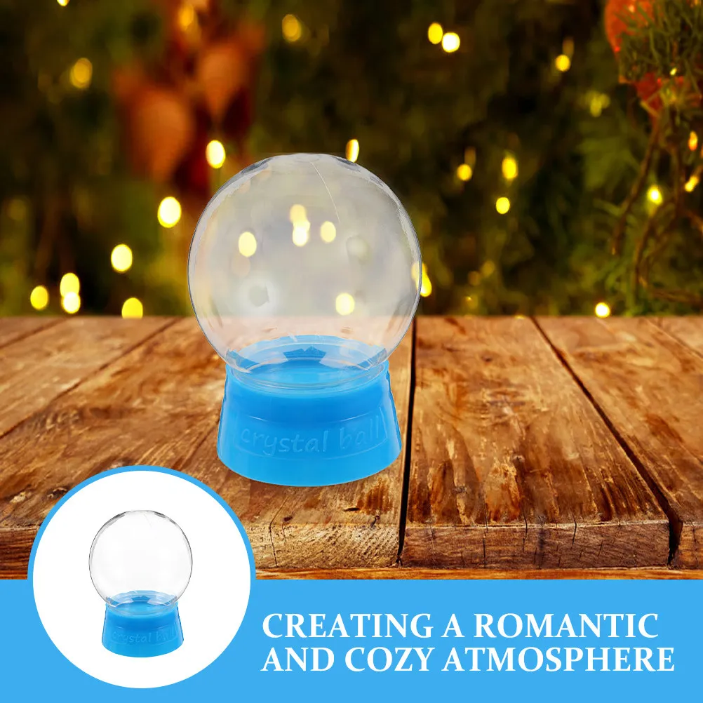 6 Pcs Clear Water Globe Fillable Plastic Diy Snow Empty Christmas Home Decoration