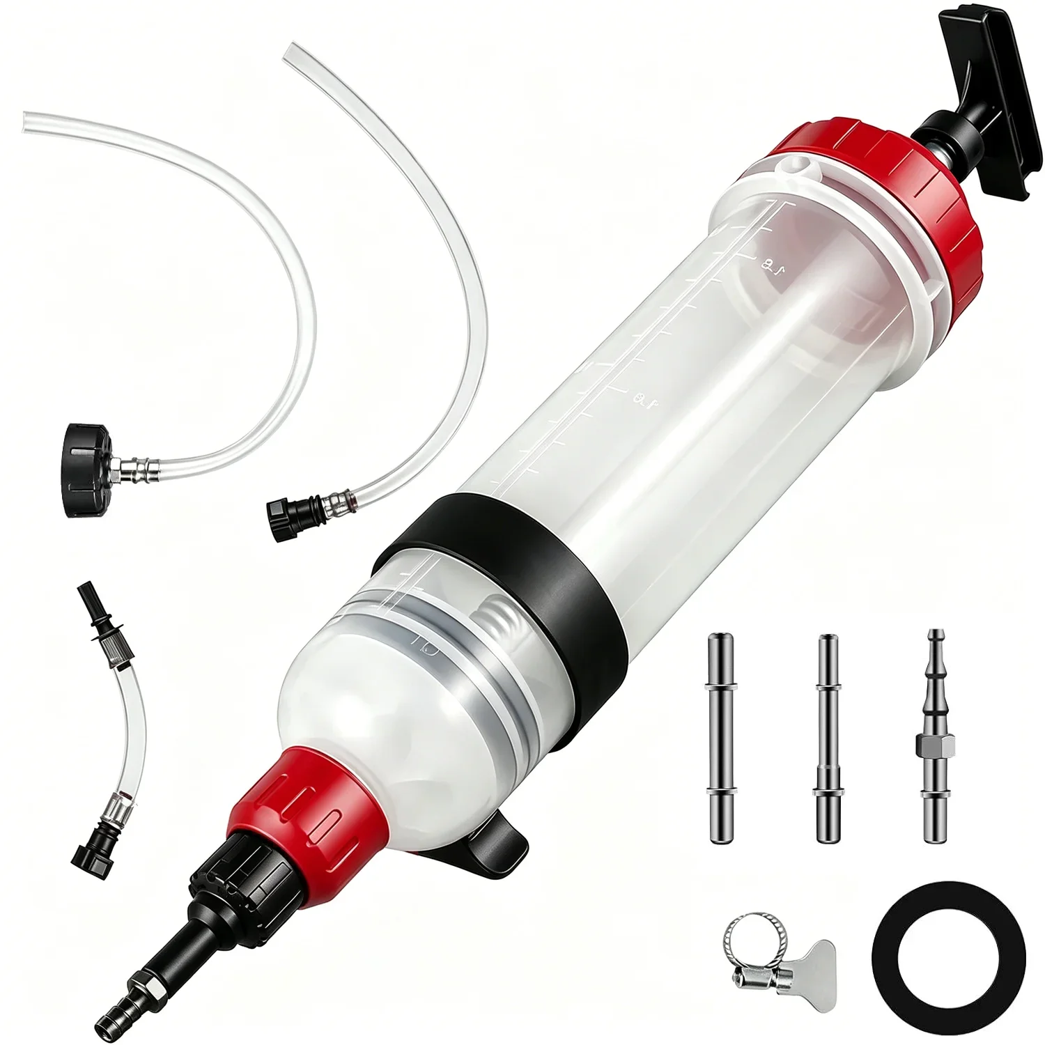 1500cc Manual Car Oil Fluid Extractor Fuel Transfer Filling Syringe Injecting Pump Suction Vacuum Brake Liquid Manual Extractor