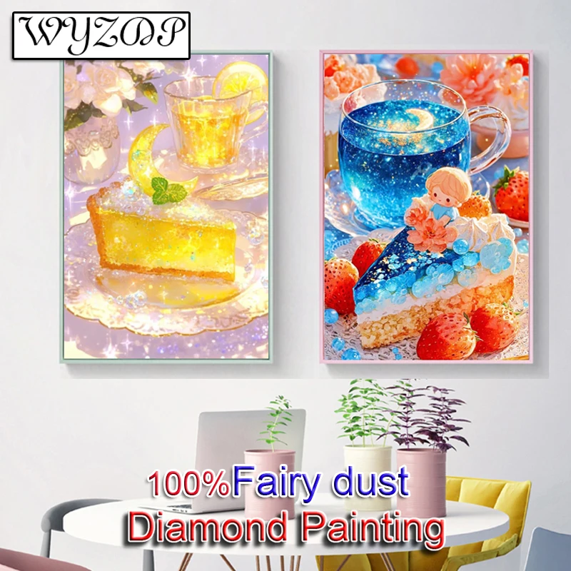 

Алмазная вышивка «100% Волшебная пыль»: картина с фруктами, квадратная мозаика, вышивка стразами, алмазная живопись, полная выкладка кристаллами, декор для дома