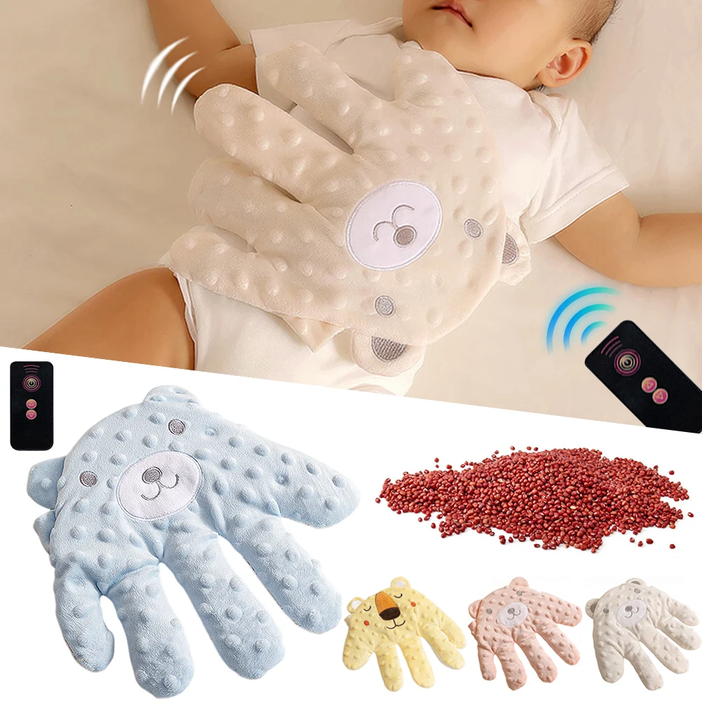 เครื่องมือการนอนหลับปาล์มสำหรับเด็กทารกที่อบอุ่นอย่างอบอุ่นการ์ตูนน่ารัก Anti-Startle Hand Pacify ของเล่นเพื่อความปลอดภัยสำหรับเด็กวัยหัดเดิน