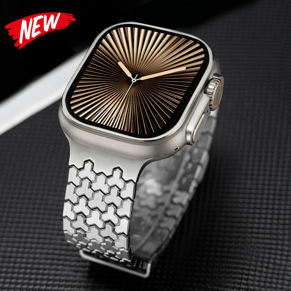 

Magnetic Strap For Apple Watch Band Ultra 3/2/1 49mm 46mm 45mm 44mm Metal Band For iwatch Series 11 10 9 8 7 6 5 4 42/44/46/45mm