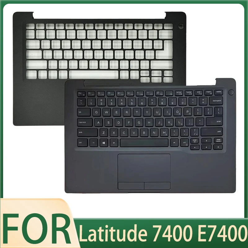

Новинка, Оригинальная клавиатура для ноутбука Latitude 7400 E7400, блестящая клавиатура, английская версия для США, верхняя крышка для рук 0762CW