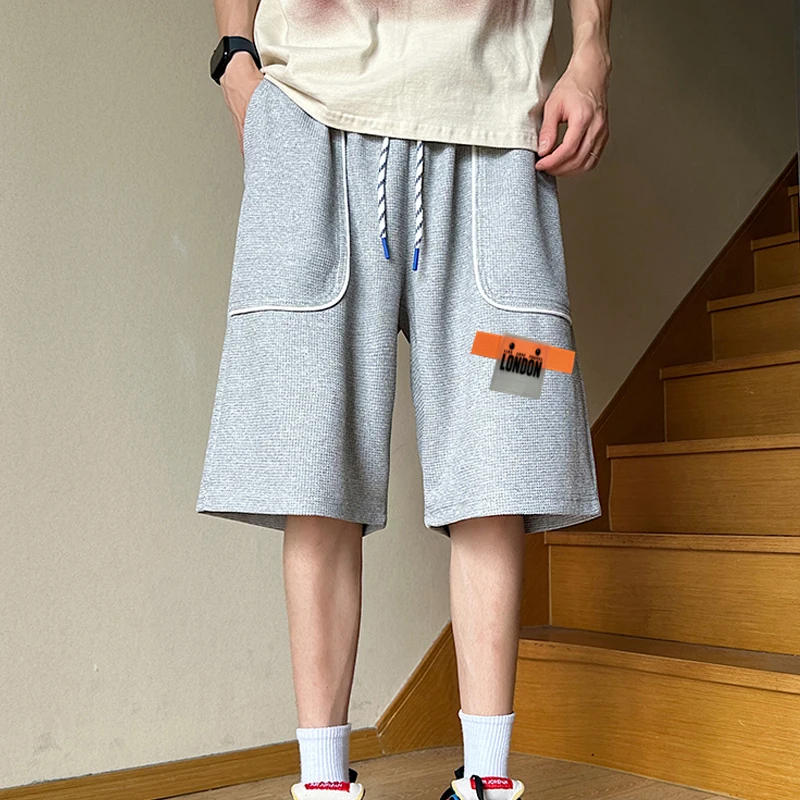 Men Korean Fashion Quick Drying Sports Knee Length Pants 2024 Summer Casual Streetwear Loose Basketball Beach Shorts Ropa Hombre