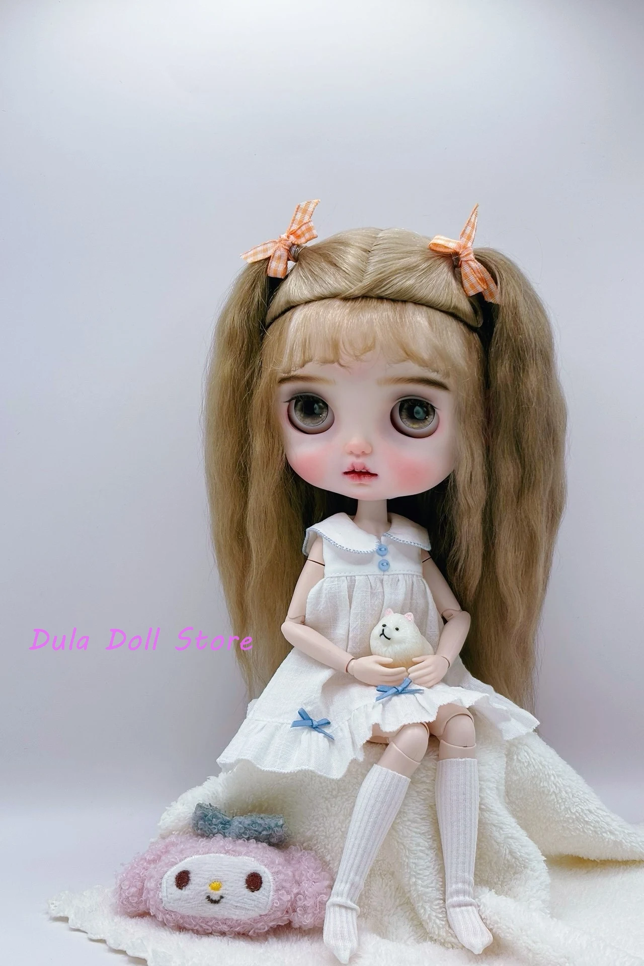 

Dula Doll Costume Blythe 2025 Doll neck bow dress for ob24 ob22 Azone 1/6 Doll Accessories