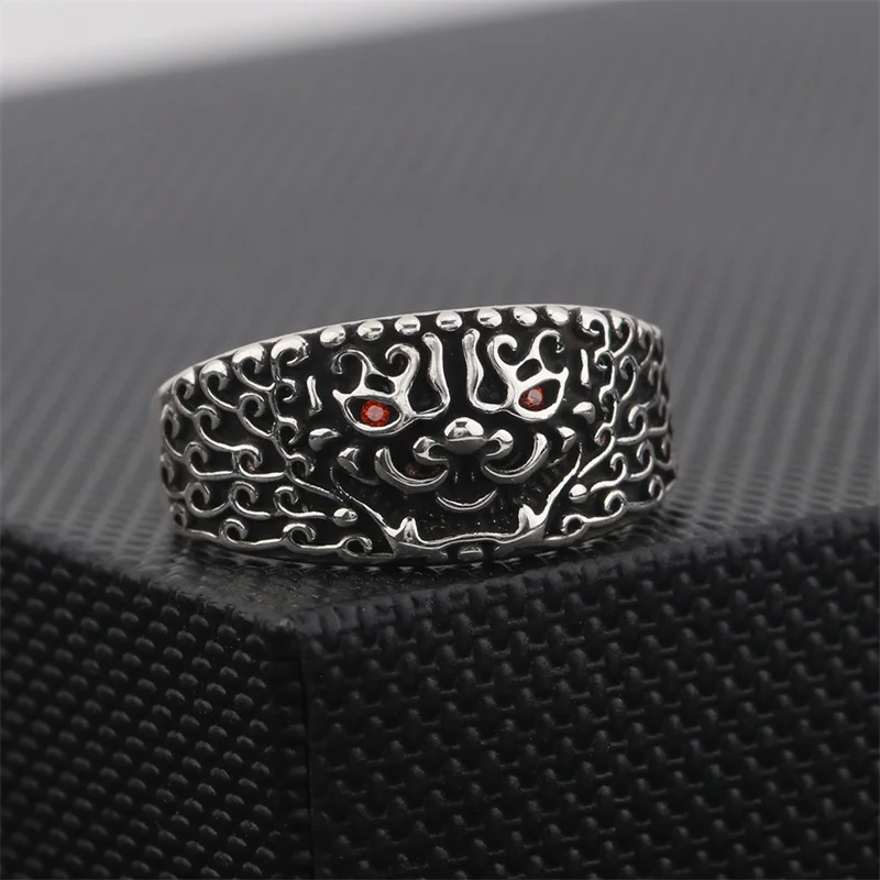 Ethnic Style Crystal Eye Animal Design Ring For Lady Index Finger Accessories Lucky Wealth Divine Beast Pixiu Ring Women Jewelry