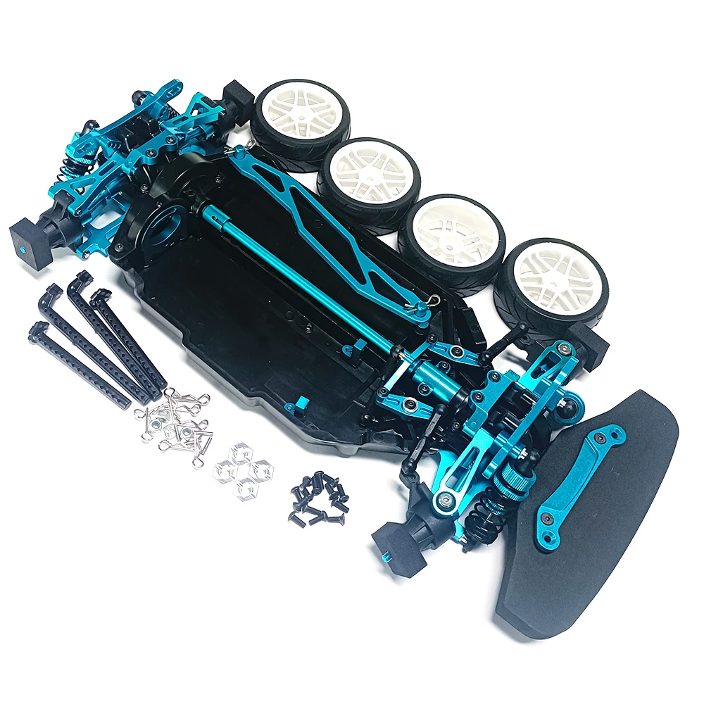 TT02 1/10 Alloy Upgrade RC Chassis Shaft Drive Touring Car for Tamiya TT02 Frame Kit Shaft Drive