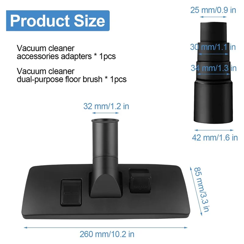 Universal Vacuum Cleaner Brush,Combination Brush with 32mm Adapter,Accessories for Vacuum Cleaners,Vacuum Cleaner Nozzle