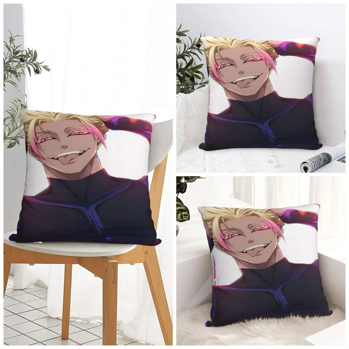 Pillow Case Anime Shidou R-Ryusei Square Pillow Cover Retro Trendy Cushion Cover Graphic Pillowcases For Sofa Bedroom Home Decor