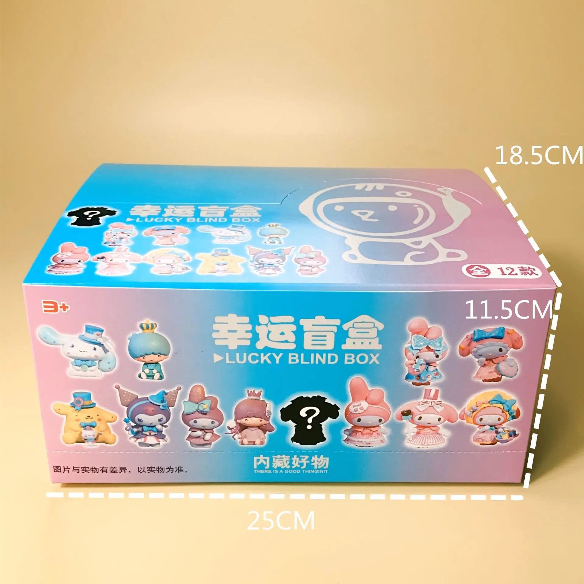 Nova caixa cega sanrio kawaii kuromi cinnamoroll minha melodia figuras bonecas saco cego brinquedo para fãs presente