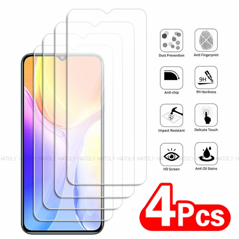 2/4PCS Screen Protector For Oukitel C35 Tempered Glass For Oukitel C35 Protective Phone Film Cover Screen Glass For Oukitel C35