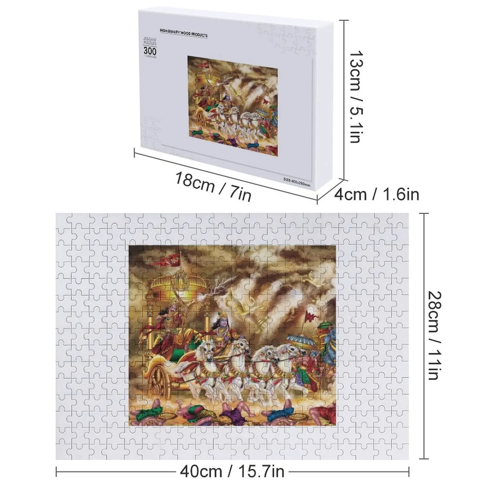 Puzzle Mahabharata avec photo personnalisée, cadeau personnalisé