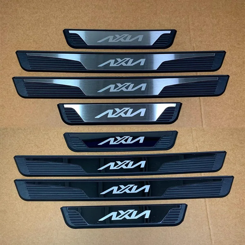 For Perodua Axia 2027 2026 2025 2024 2023 2022 2021-2017 Door Sill Plate Plastic Stainless Steel 3d Stickers Styling Accessories