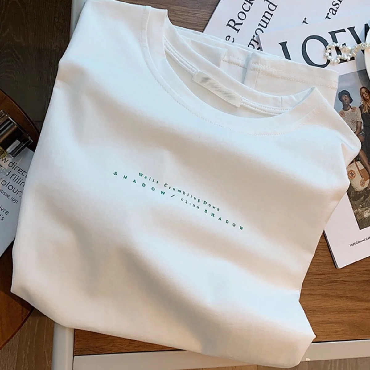 Letter Short Sleeve T-shirts Women All-match Casual Tops Thin Summer Clothing Minimalism Basic Cozy Stylish Fashion New Style