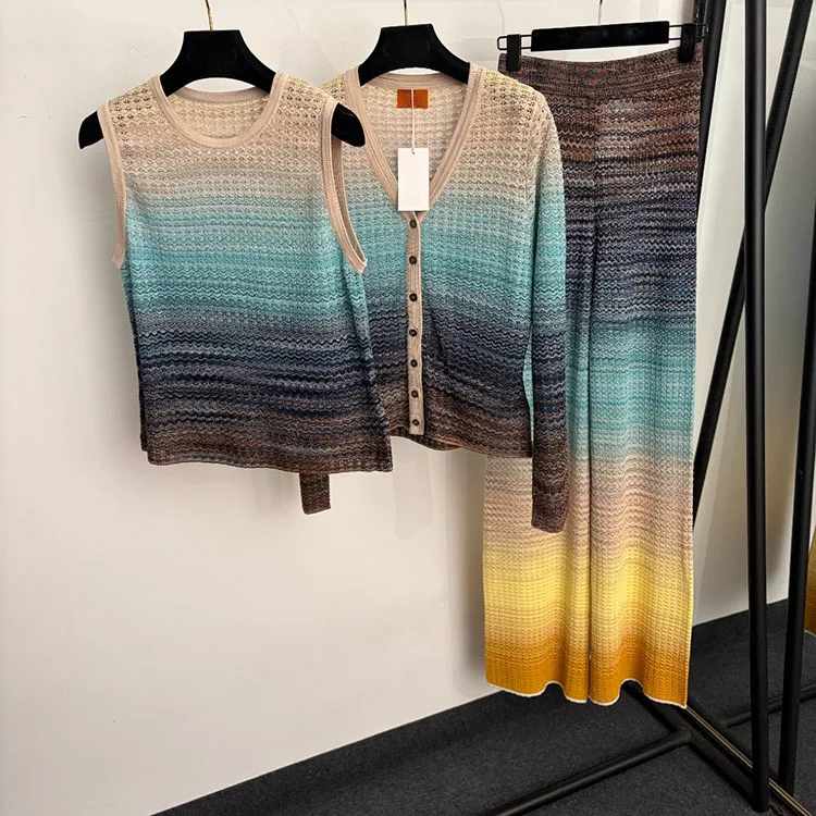 Women’s Autumn Runway Knitwear Three-piece set