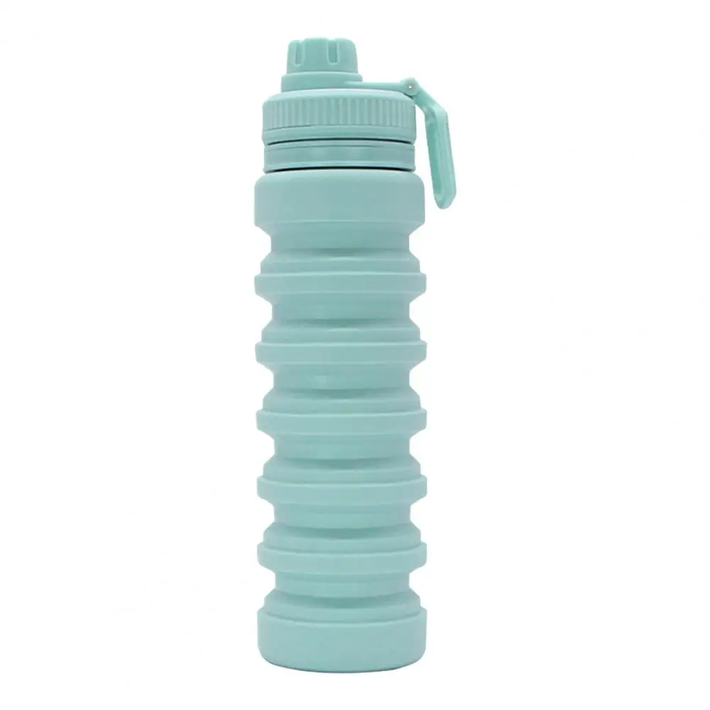 750ML Leak-proof Cycling Water Bottle Ergonomic Handle Large Capacity Drinkware Silicone Foldable Water Bottle for Outdoor Camp