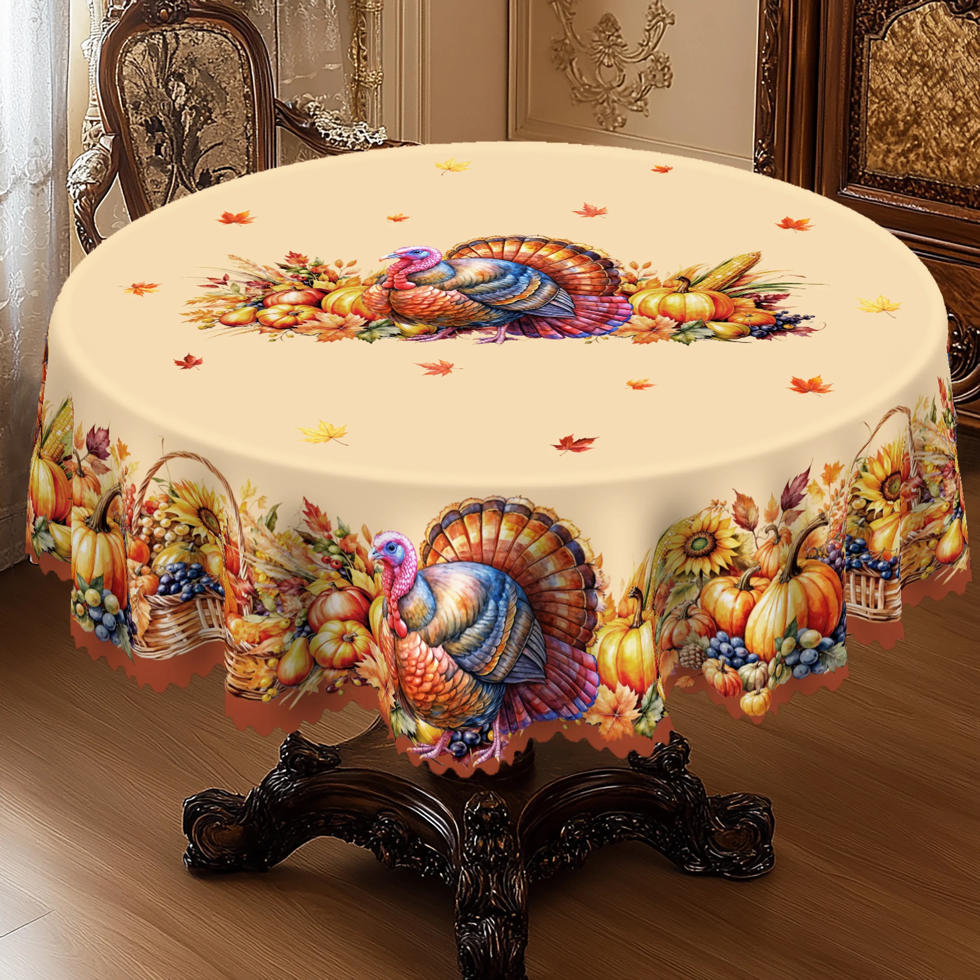 مفرش طاولة هدية عيد الشكر من Gnizama لتزيين الخريف، تصميم نمط اليقطين عباد الشمس، ديكور طاولة عيد الشكر