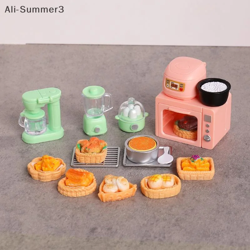

1 Set Pretend Bread For Doll Accessories New 1/12 Scale Miniature Dollhouse Food Electronic Oven Rice Cooker Model
