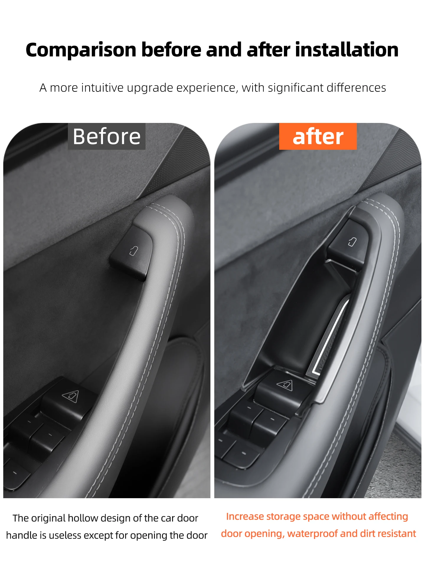 Für Tesla Model Y Juniper 2025 2026: Seitliche Tür-Aufbewahrungsbox, Griff-Tasche, Beifahrer-Aufbewahrungsfach, Zubehör – Detail 2