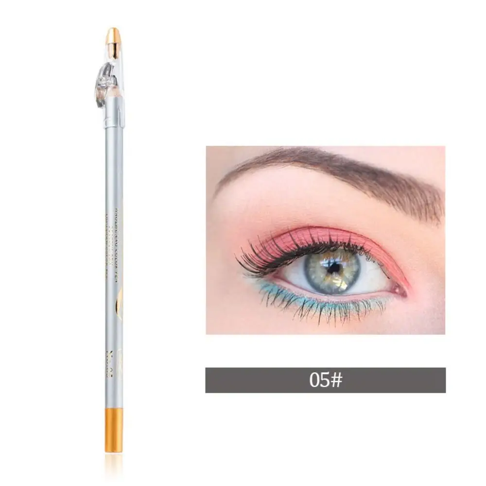 ใหม่ 5 สีกันน้ํา Long-Lasting Excellence Eyebrow Eyeliner ดินสอแต่งหน้าเครื่องมือความงามสีน้ําตาล/สีดําพร้อมฝาปิด Sharpener