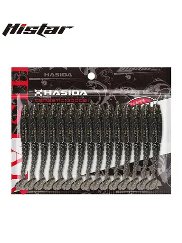 HISTAR 1Bag High Elasticity Shining Design Long Thread T Tail Soft Plastic Worm Fishing Lure Artificial Soft Silicon Body Lures