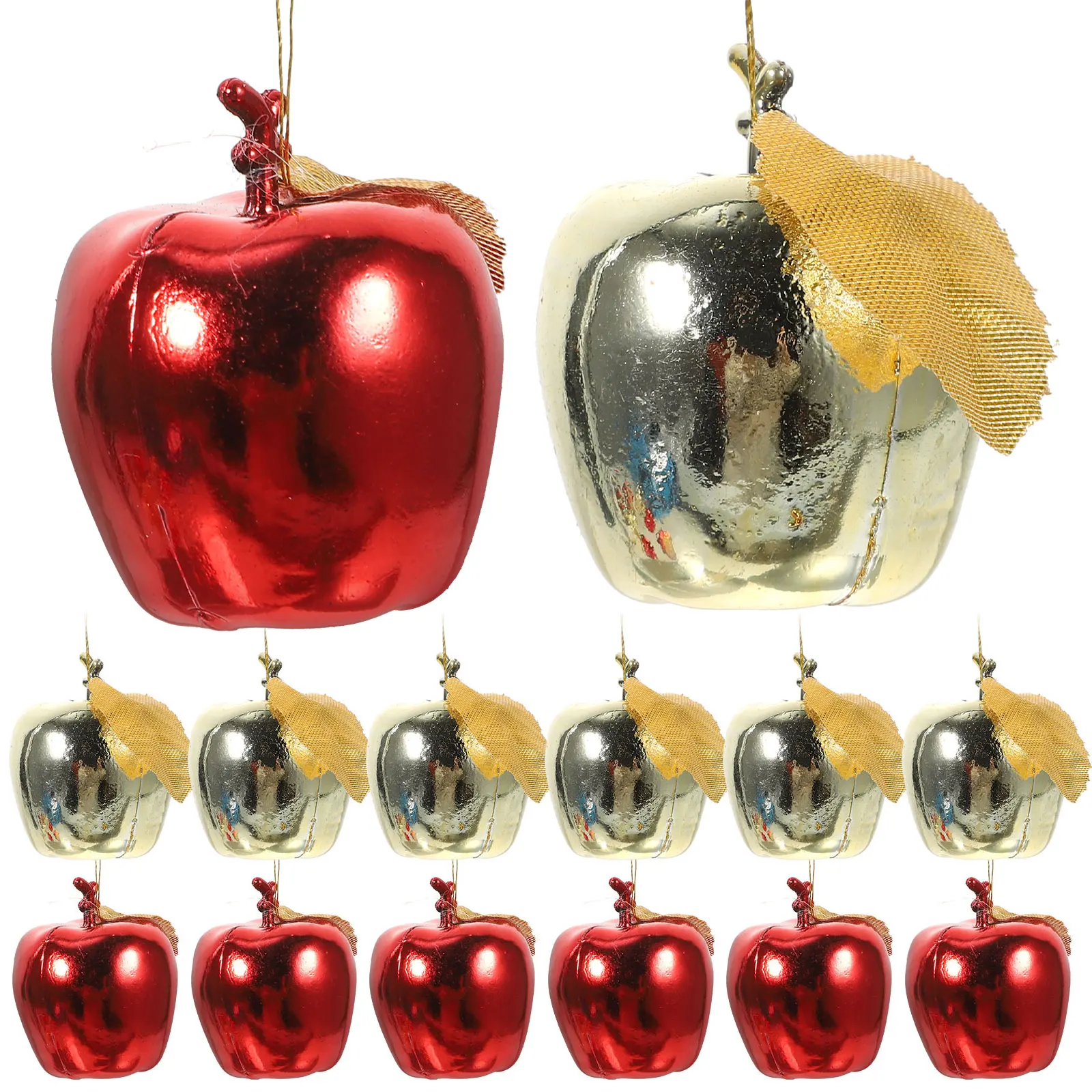 

24pcs Simulated Apple Ornaments Premium Plastic Christmas Tree Decor Office Party Wedding Decorations
