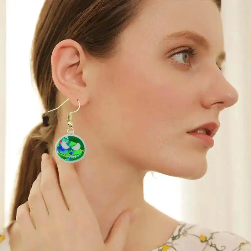 918f Kürbiskopf Light Heychain Formen Ohrringe Ornament Form Form