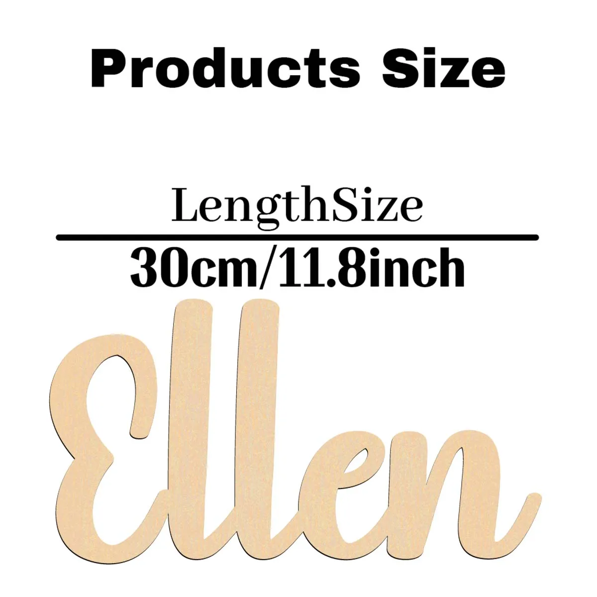 1 قطعة الكرتون الين مثال شخصية اسم لوحة خشبية المواد الخشبية علامة قطع الليزر يدويا مع حروف مخطوطة أنيقة