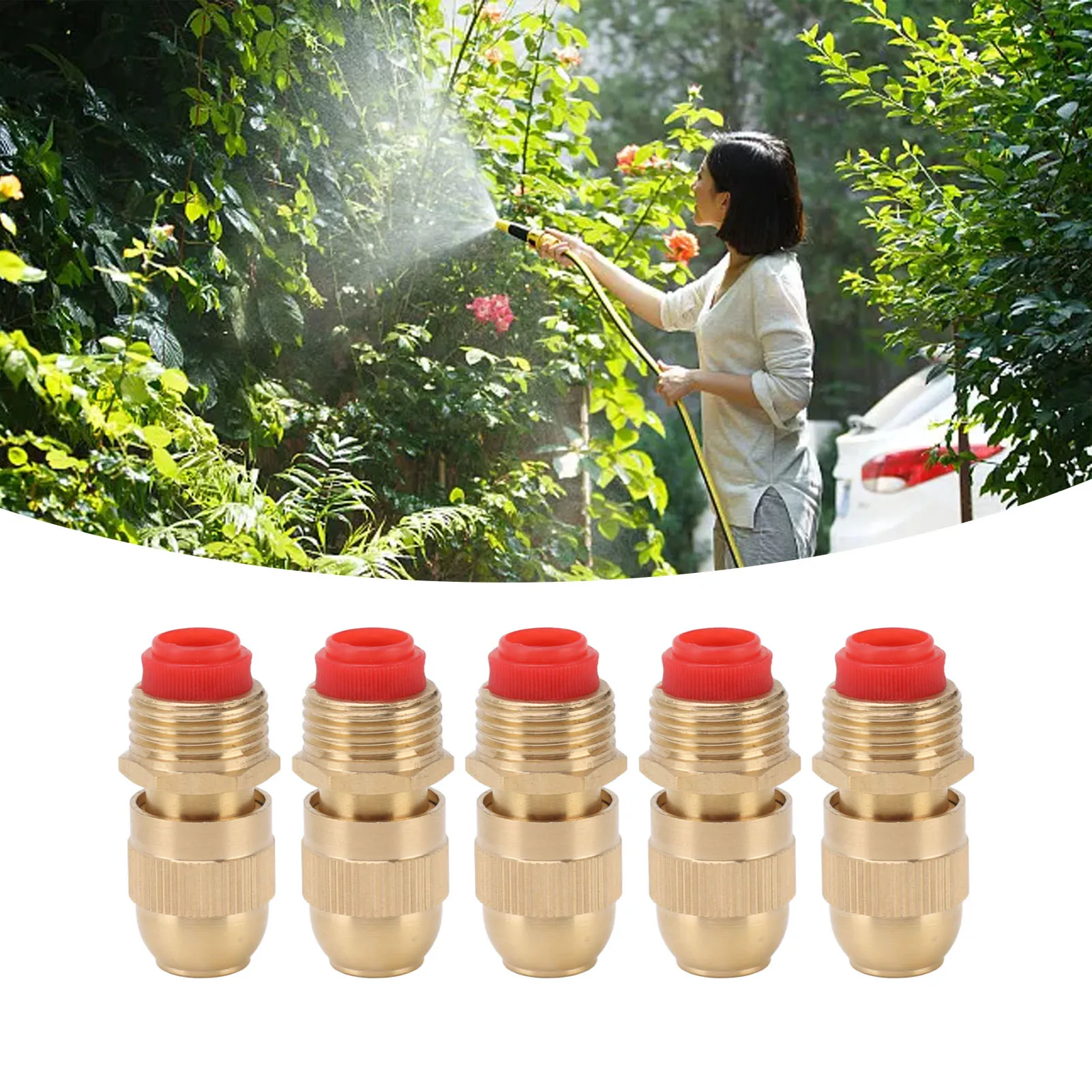 

10Pcs G1/2 Male Thread Sprinkler Nozzle Garden Irrigation Water Spray Head Adjustable Watering Sprayer Nozzle Small Body