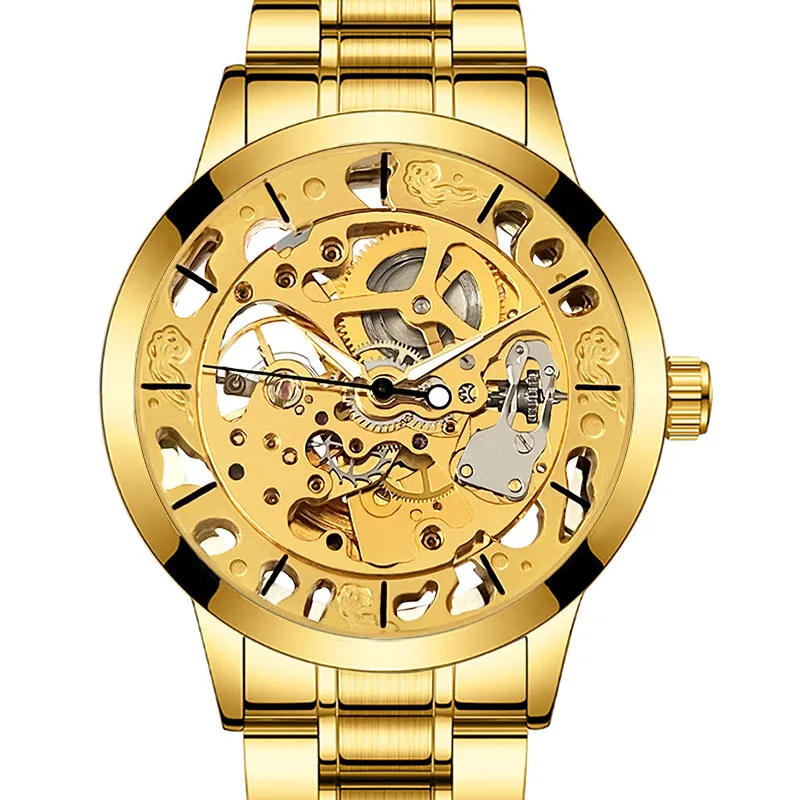 UTHAI M5 ocio y moda hombres reloj cinturón ahuecado reloj mecánico automático reloj de negocios relojes de regalo para hombre