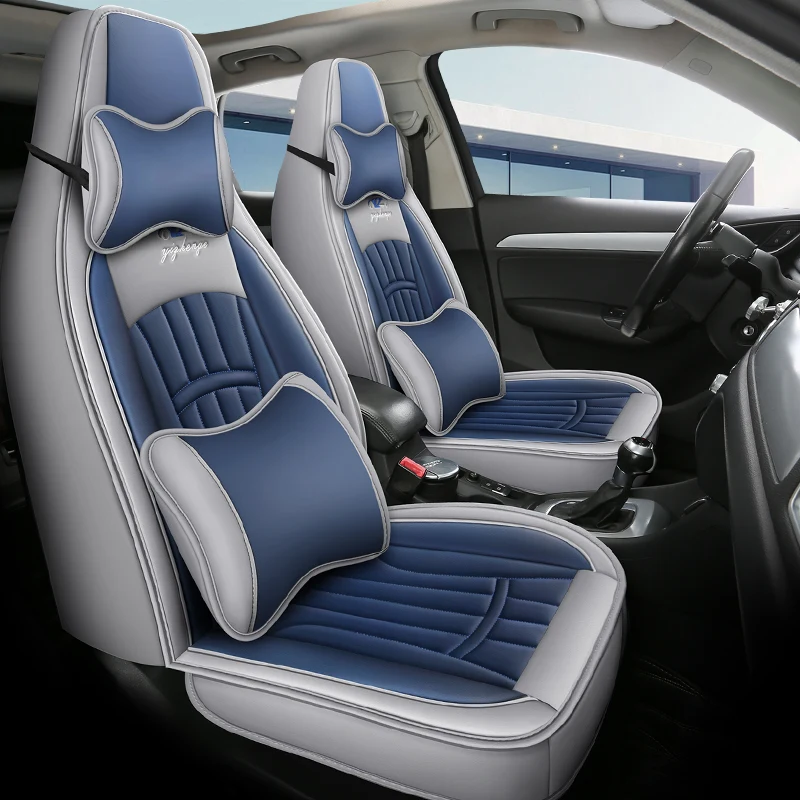 

Front Row Double Seat, Luxury Pu Leather Full Cover, Universal Car Seat Cover, Comfortable, Breathable, Wear-Resistant, Suitable for All Seasons, Fits the Seat Well, 3D Wing Support, Comes with Comfortable Headrest and Lumbar Support, Enhances Driving Exp