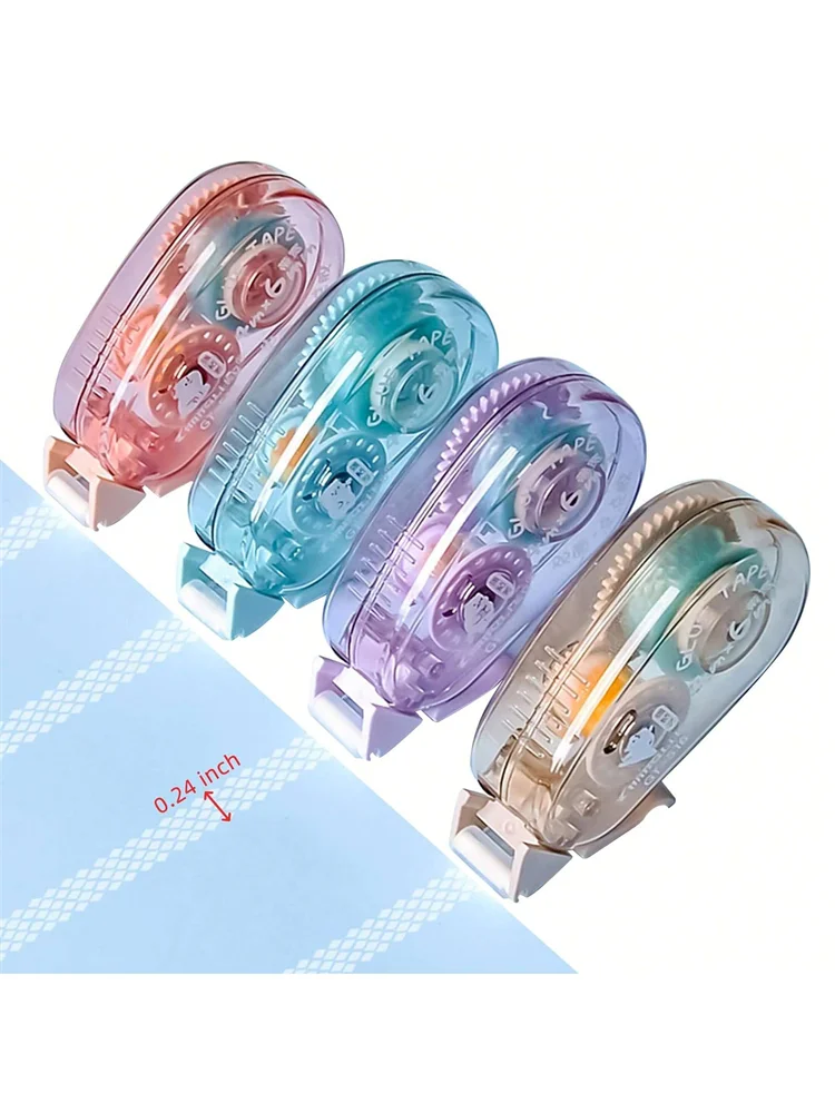 1 unidad de cinta adhesiva de doble cara de 4m x 6mm, cinta adhesiva permanente portátil para álbumes de recortes, hogar, escuela, oficina, suministros para diario.