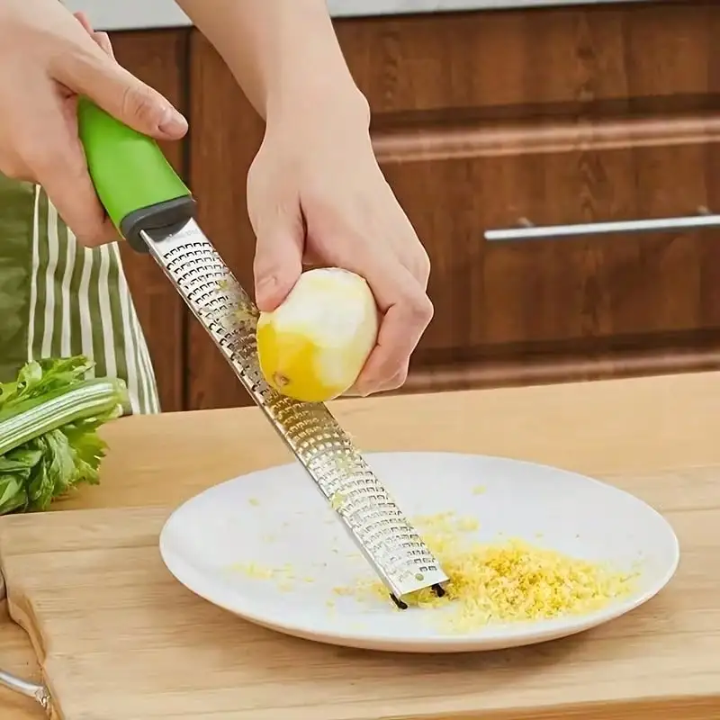 Stainless Steel Lemon Zester Grater, Handheld Cheese Ginger Chocolate Citrus Zester Kitchen Tool