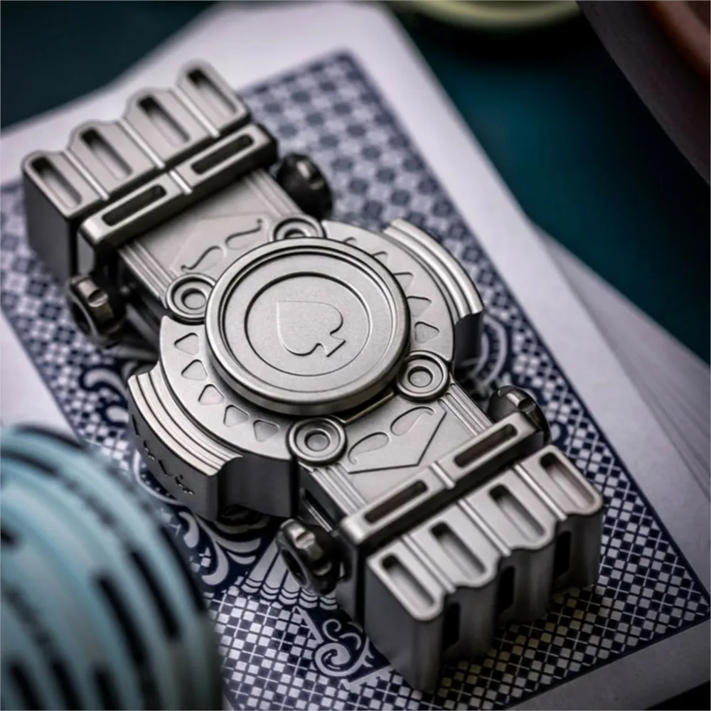 Black Mirror Design EDC Mini Spade K Fidget Spinner Stress Relief Toy Office Desk Accessories Fidget Toys Adults Metal