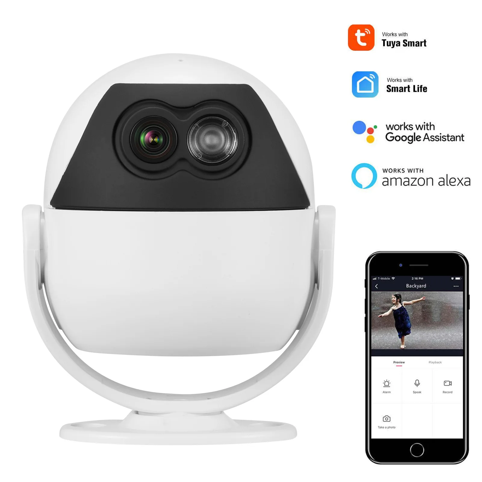 

2MP 1080P Tuya APP Wireless PTZ IP Dome Camera AI Humanoid Detection Home Security CCTV Intercom Baby Monitor