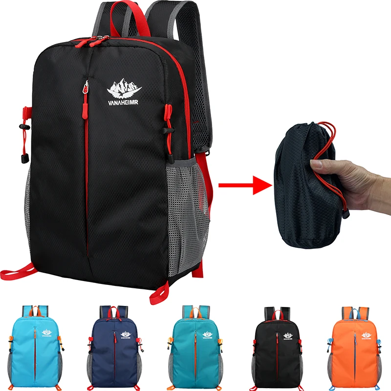 

15L Portable Day Pack Foldable Backpack Folding Mountaineering Bag Ultralight Outdoor Cycling Rucksack Travel Knapsack Hiking