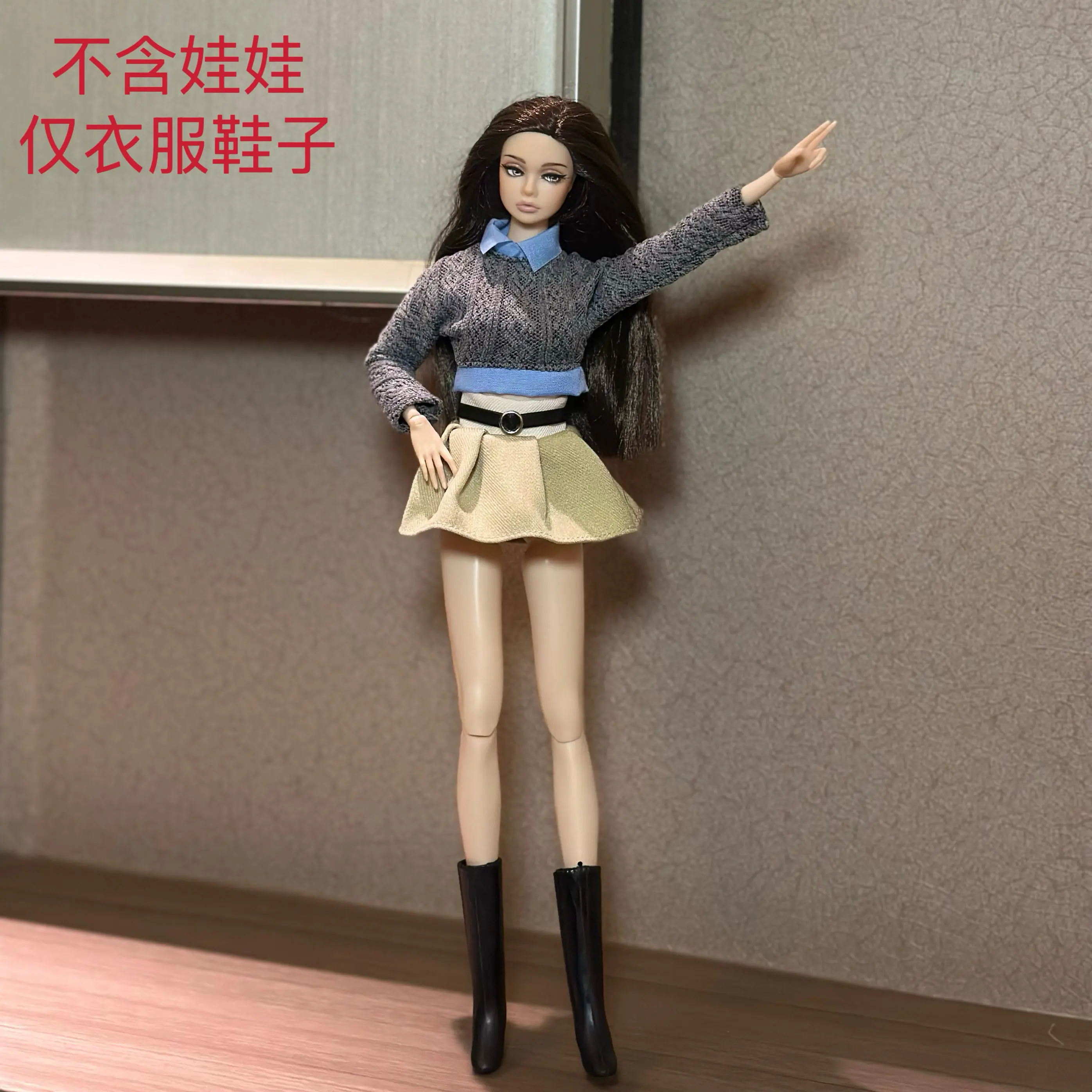Fashion Doll Toys Short Skirt Pants Dress Clothes Shoes Suit For Your BB FR 1/6 Scale Dolls view 4