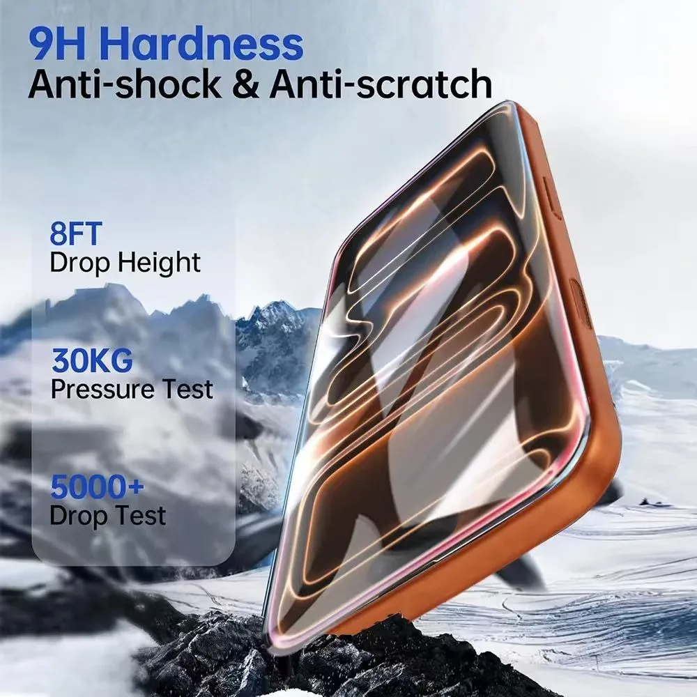 3 قطعة غطاء كامل HD حامي الشاشة آيفون 17 16 15 14 13 برو ماكس 17 الهواء 16e 12 11 برو 15 14 زائد XR XS سهلة التركيب الزجاج